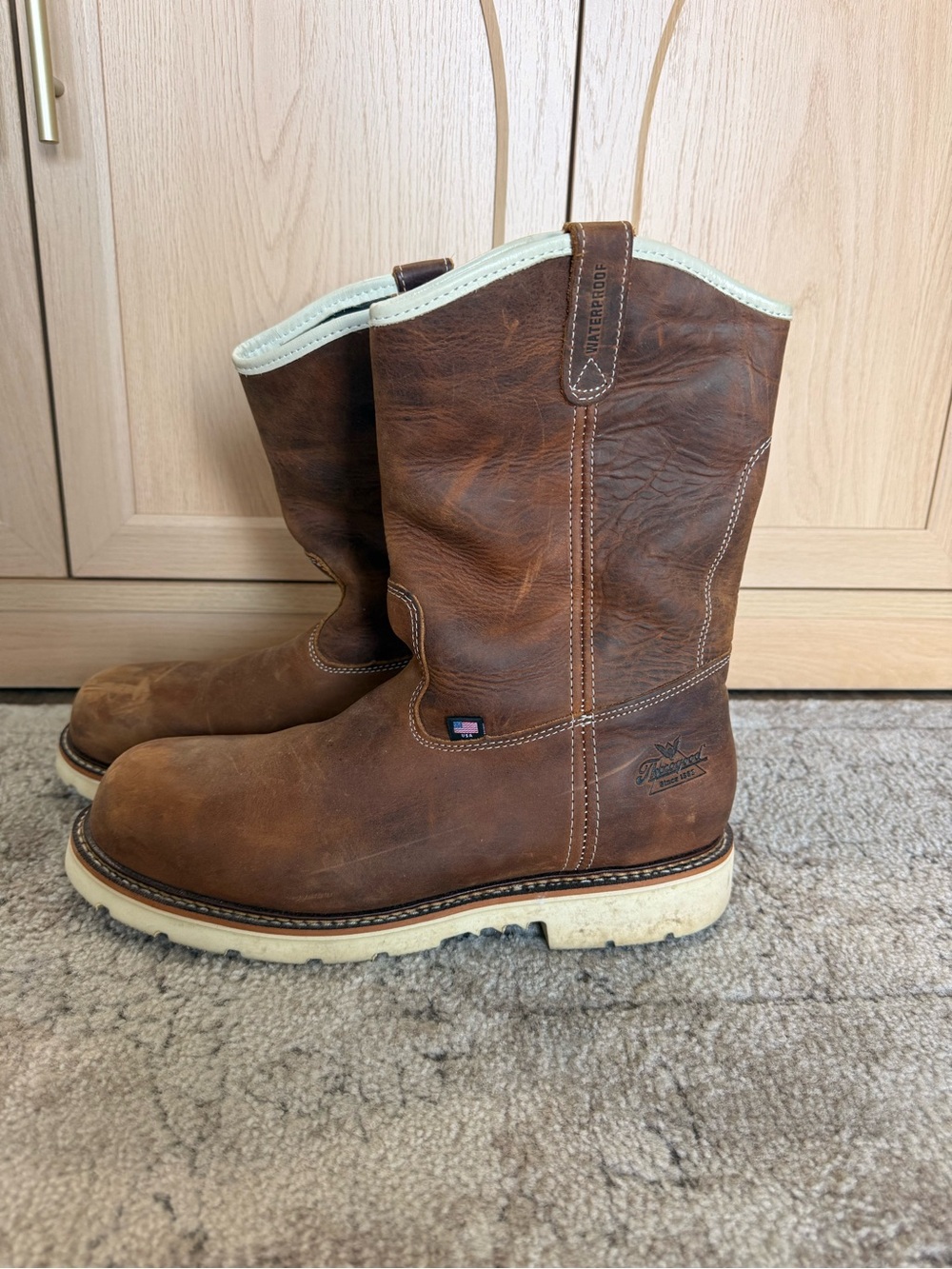 Thorogood Men's American Heritage 11" Steel Toe Waterproof Wellington Work Boots